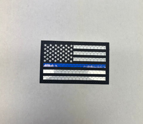 Thin Blue Line Reflective Patch